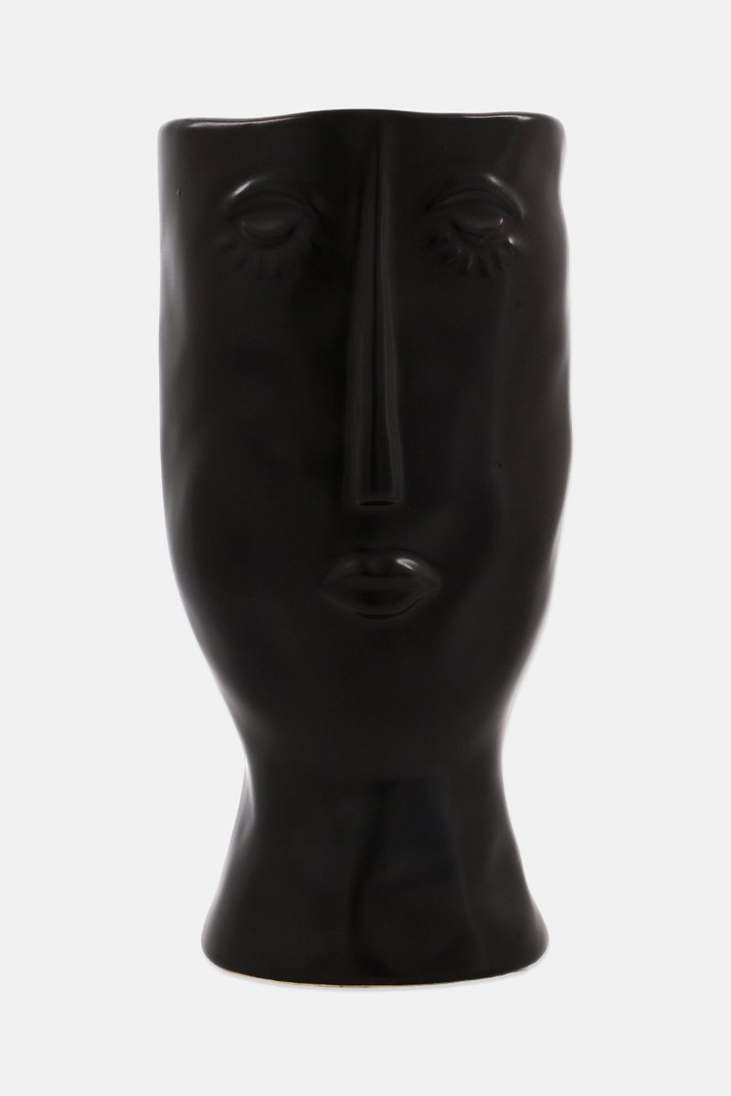 Muy Mucho Ceramic Vase H 28 x D 13 cm, Black  - Image 1