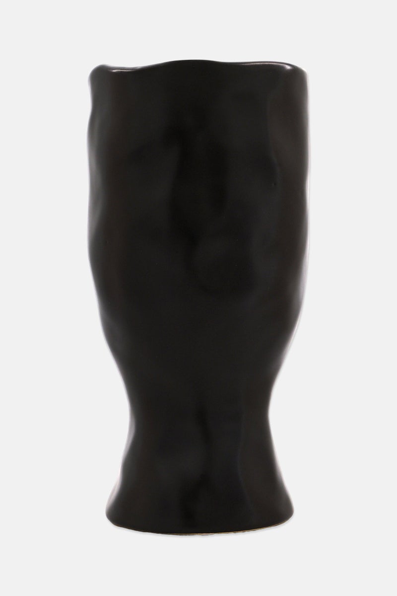 Muy Mucho Ceramic Vase H 28 x D 13 cm, Black  - Image 2