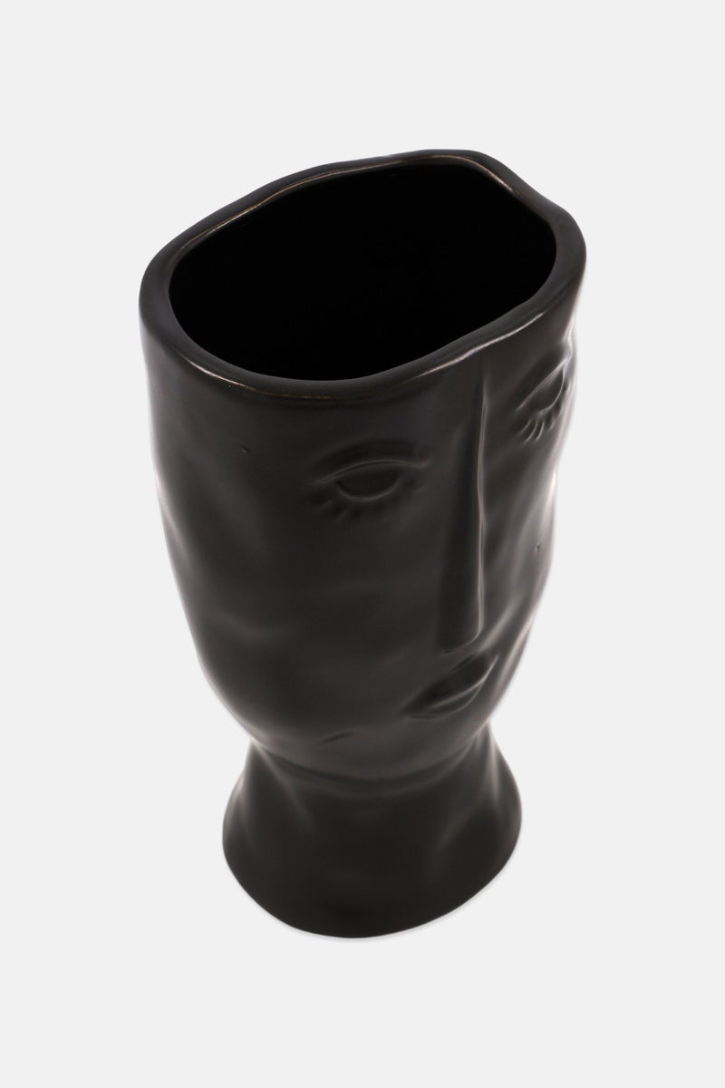 Muy Mucho Ceramic Vase H 28 x D 13 cm, Black  - Image 3