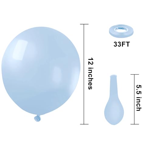 KBZVNAF Pastel Blue Latex Party Balloons 50 Pack 12 inch Helium Matte Blue Balloons for Birthday Wedding Baby Shower Gender Reveal Party Decorations - Image 5