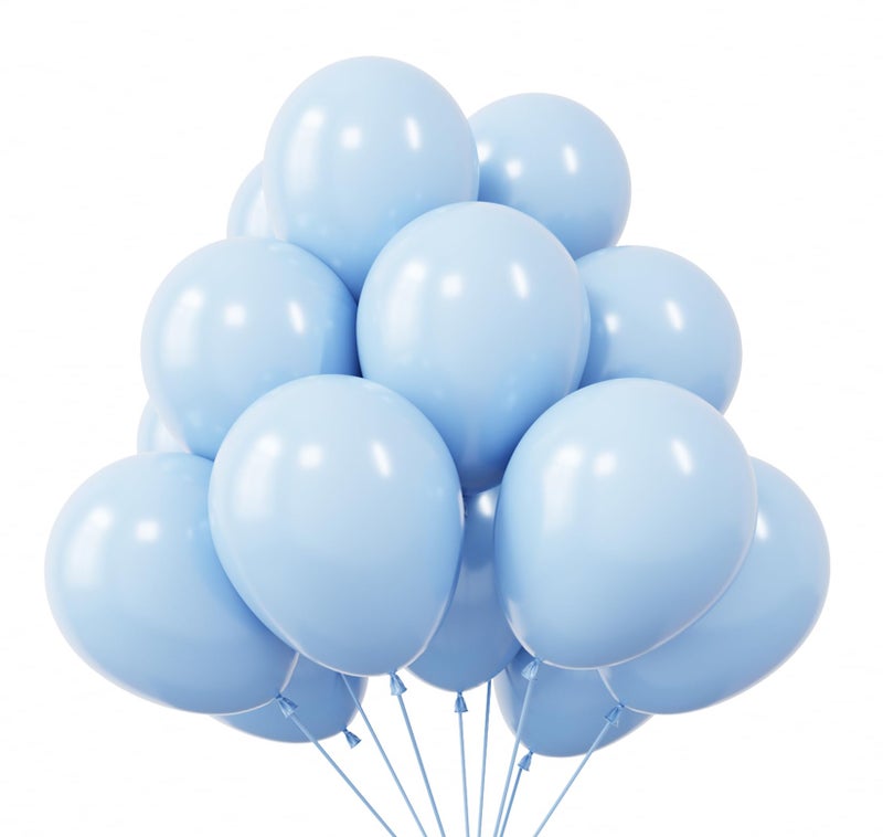 KBZVNAF Pastel Blue Latex Party Balloons 50 Pack 12 inch Helium Matte Blue Balloons for Birthday Wedding Baby Shower Gender Reveal Party Decorations - Image 3