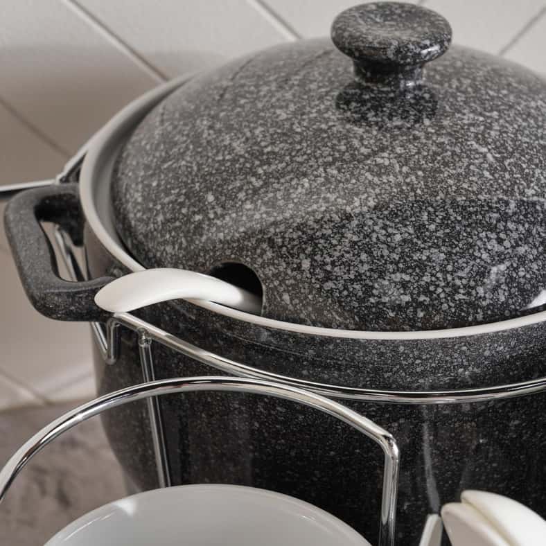 Pan Home طقم حساء بيتروبيلا من الخزف - رمادي داكن - Image 3