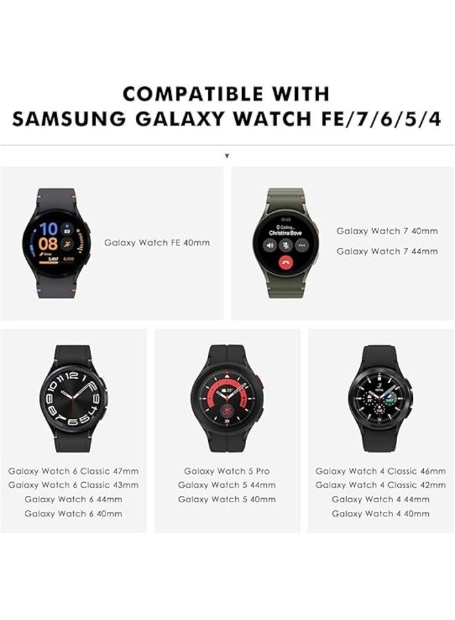 Silver Stainless Steel Metal Band for Samsung Galaxy Watch 7FE/6/5/4 (40mm/44mm), Galaxy Watch 5 Pro (45mm), Galaxy Watch 6 Classic (43mm/47mm), and Galaxy Watch 4 Classic (42mm/46mm) - No Gap Design - Image 2