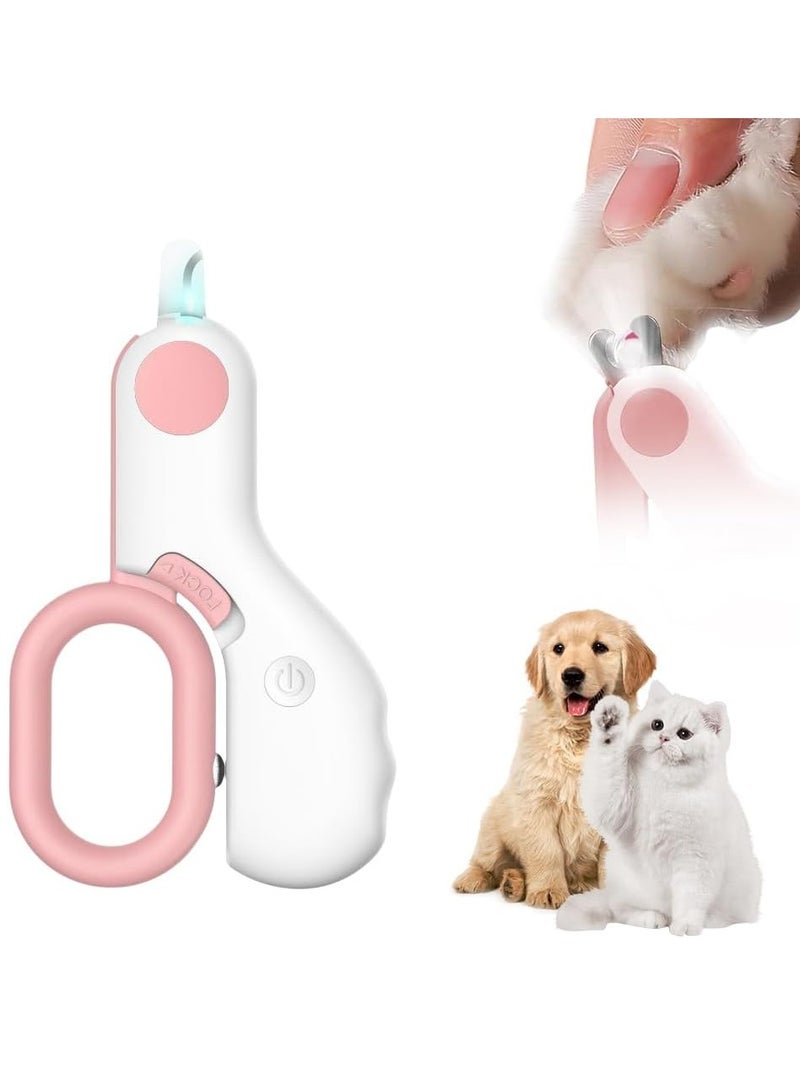 general LED Pet Nail Clippers,Upgrade Cat Nail Clipper with Light,Cat Claw Trimmer Nail Clippers for Dogs,Trim Your Pets Nails Easy and Pain-Free Grooming Tool for Small Animals (Pink 1PCS) - Image 1