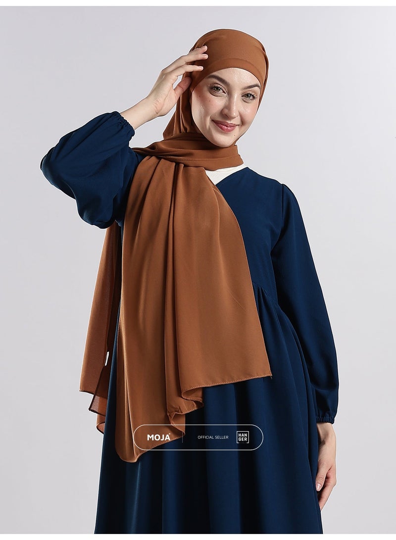 Moja Premium Georgette Hijab - Cinnamon - Image 5