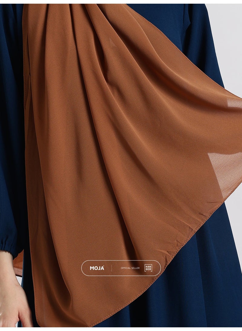 Moja Premium Georgette Hijab - Cinnamon - Image 3
