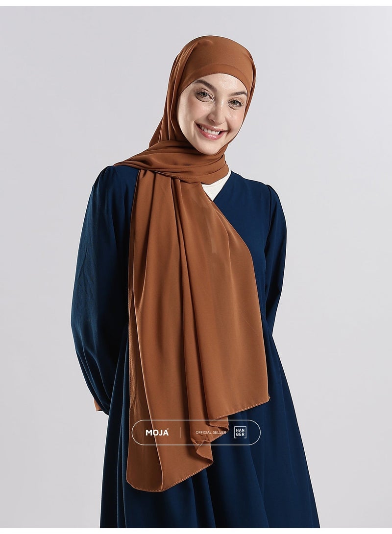 Moja Premium Georgette Hijab - Cinnamon - Image 4
