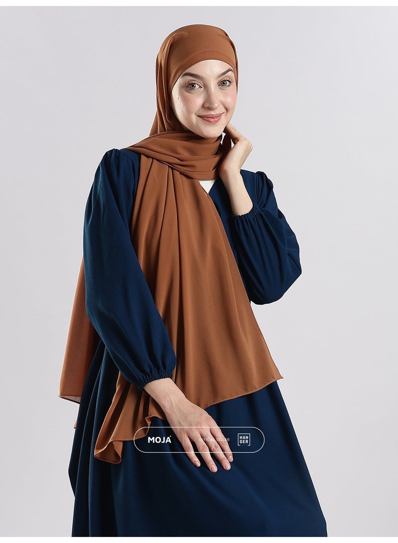 Moja Premium Georgette Hijab - Cinnamon - Image 2