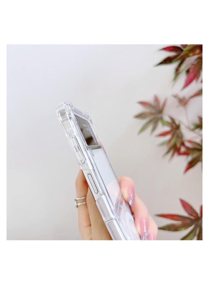 MUNTAQI Samsung Galaxy Z Flip 4 Magsafe Clear Case, With Magnetic and Support Wireless Charger, Transparent Shockproof and Drop-Proof Hard PC Phone Cover for Galaxy Z Flip 4 - Image 5