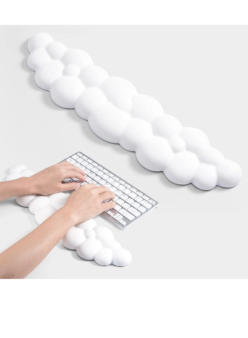 erorex Keyboard Wrist Rest Cloud Wrist Support Hand Pad Soft Memory Foam Wrist Cushion with Non-Slip Base for Easy Typing and Comfortable Wrist Ergonomic Keyboard Palm Rest  - Image 1