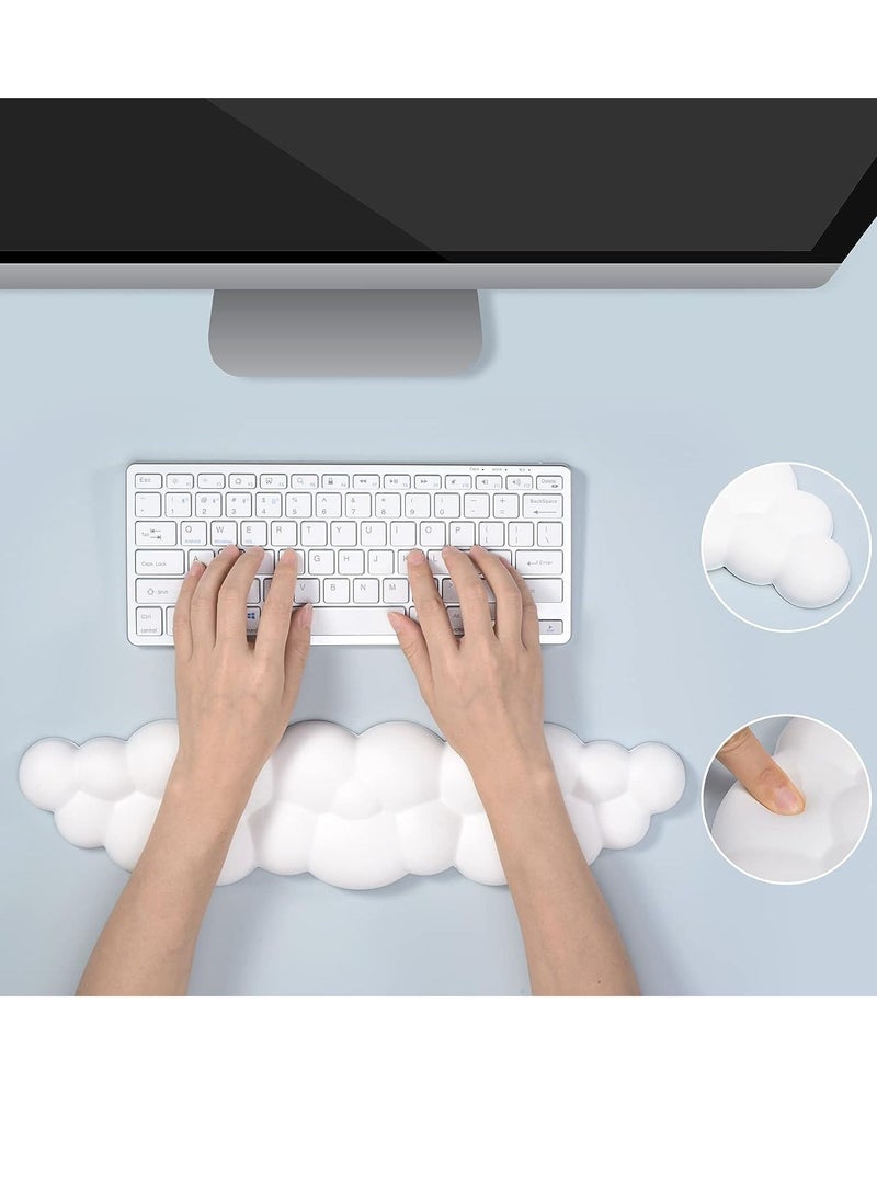 erorex Keyboard Wrist Rest Cloud Wrist Support Hand Pad Soft Memory Foam Wrist Cushion with Non-Slip Base for Easy Typing and Comfortable Wrist Ergonomic Keyboard Palm Rest  - Image 2