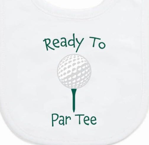 ChalkTalkSPORTS Golf Baby Bib – Ready to Par Tee – Infant Golf Bib – One Size - Image 3