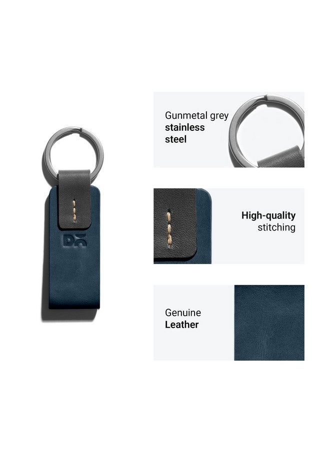 DailyObjects Hand Stitched Trooper Durable Crunch Leather Keyring (Blue) - Image 2