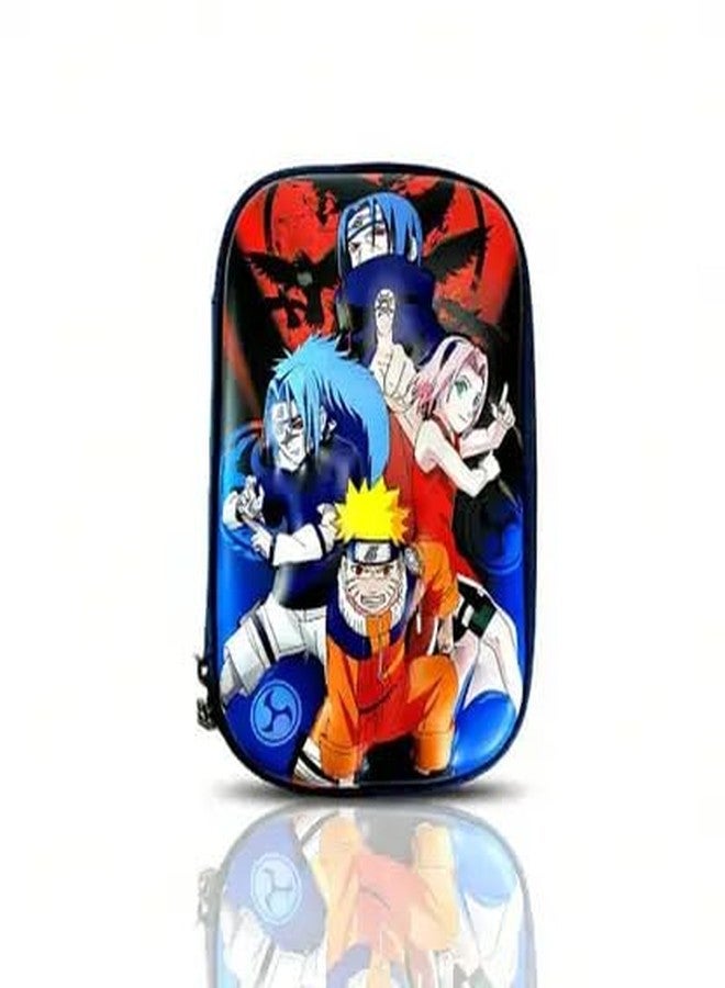 SUBADIKA Naruto Anime Character Design Hard Shell Pencil Case, Multi-Colour Storage Pouch for Stationery and Travel, EVA Material - Image 1