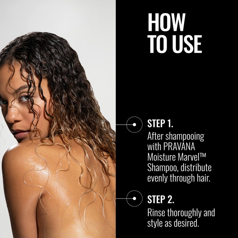 Pravana Moisture Marvel Conditioner | Hydrates, Moisturizes, Nourishes | For Dry, Color Treated Hair | Chromasilk Enhances Shine & Protection | Vegan, Cruelty-Free | Paraben & Sulfate Free | 10 Fl Oz - Image 4