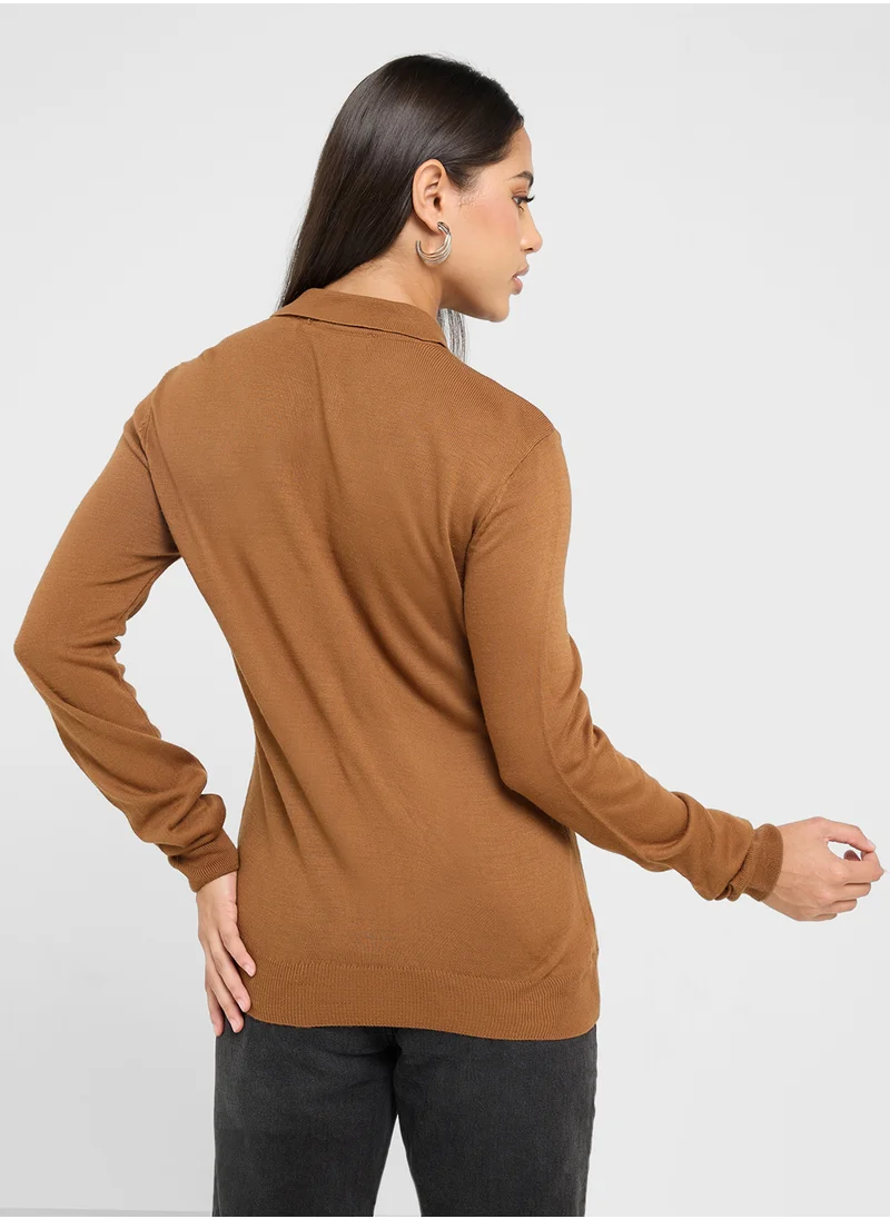 كوتون Basic Polo Neck Sweater