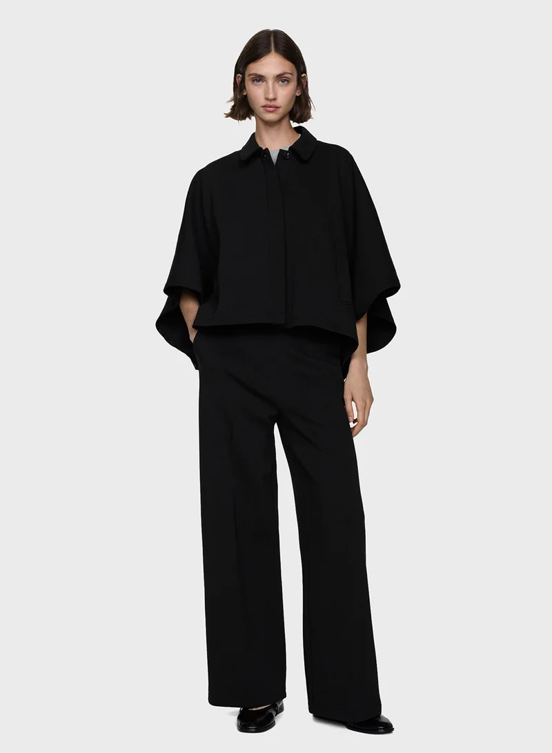MANGO Cape With Buttons Jacket