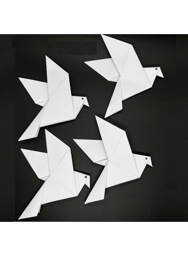 Lotus Mann 100PCS White Origami Paper Doves For Rustic Wedding Party Decorations Bday Bridal Shower DIY Origami Love Birds for Engagement/Valentine's Day Party Peace Dove Decor - Image 1