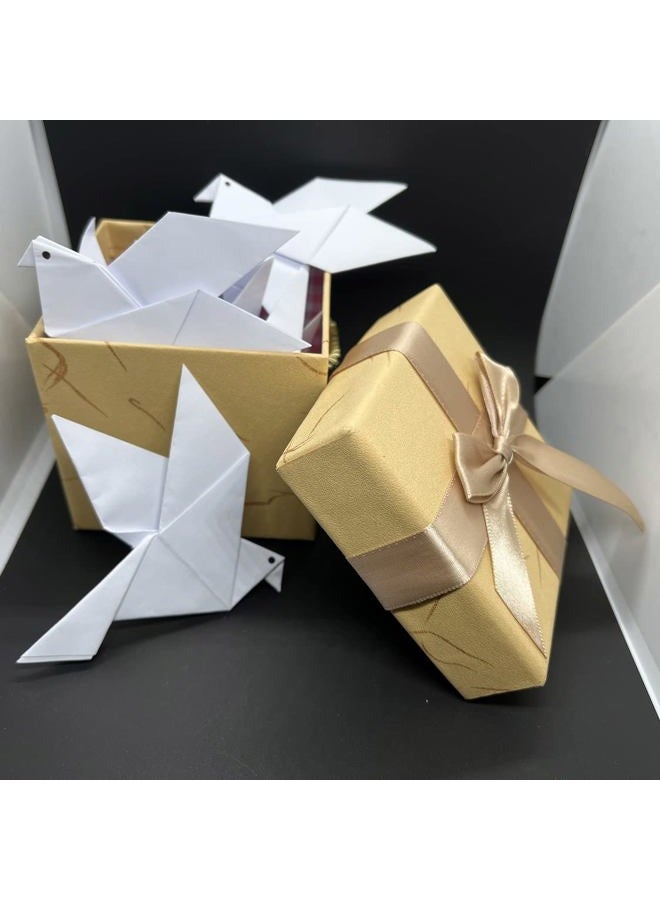 Lotus Mann 100PCS White Origami Paper Doves For Rustic Wedding Party Decorations Bday Bridal Shower DIY Origami Love Birds for Engagement/Valentine's Day Party Peace Dove Decor - Image 3