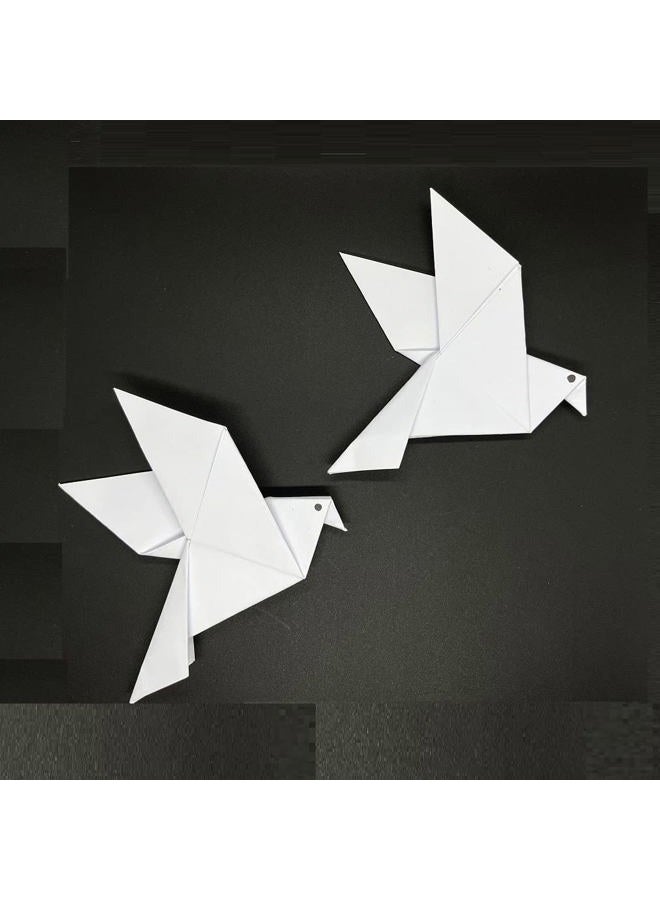 Lotus Mann 100PCS White Origami Paper Doves For Rustic Wedding Party Decorations Bday Bridal Shower DIY Origami Love Birds for Engagement/Valentine's Day Party Peace Dove Decor - Image 4