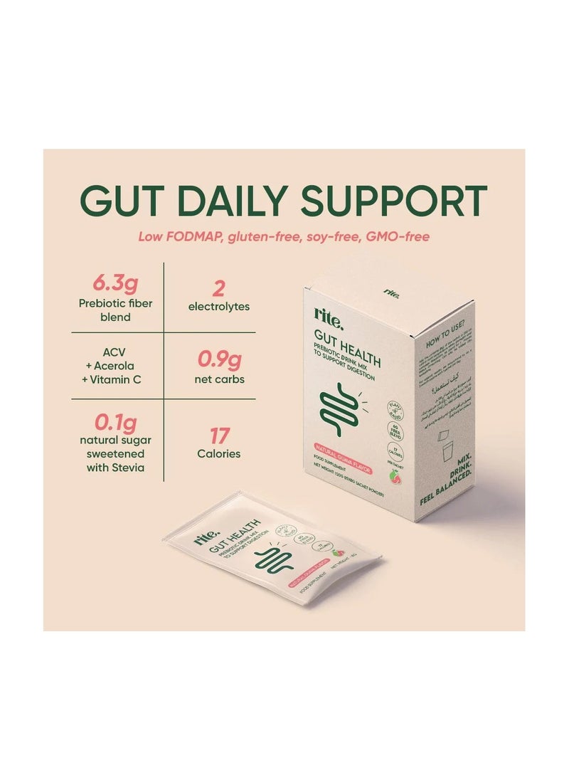 رايت RITE GUT HEALTH، مزيج مشروب البريبايوتك للهضم، 15 كيسًا  - Image 5