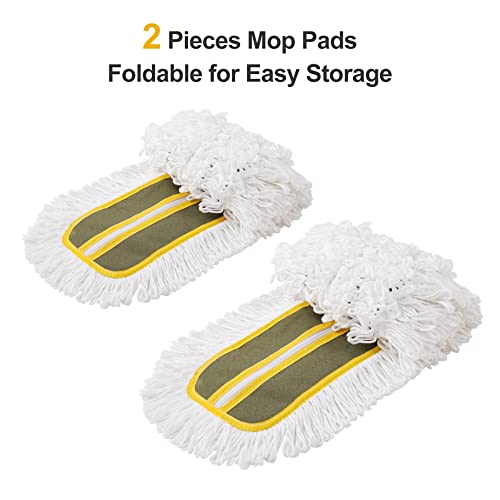 CLEANHOME 36" Microfiber Mop Pads 2 Pieces Just Fit CLEANHOME Industrial Dust Mop: B08R3F1ZZM,Green - Image 3