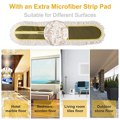 CLEANHOME 36" Microfiber Mop Pads 2 Pieces Just Fit CLEANHOME Industrial Dust Mop: B08R3F1ZZM,Green - Image 5
