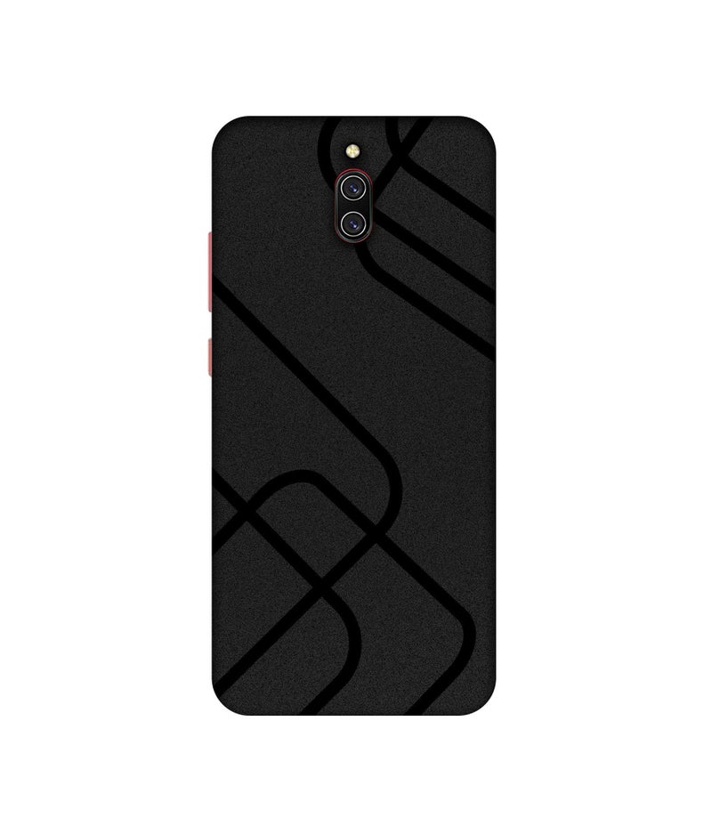 Casotec Zig-Zag Black Line Design 3D Printed Hard Back Cover for Mi Redmi 8A Dual (Plastic | Multicolor | Printed) - Image 1