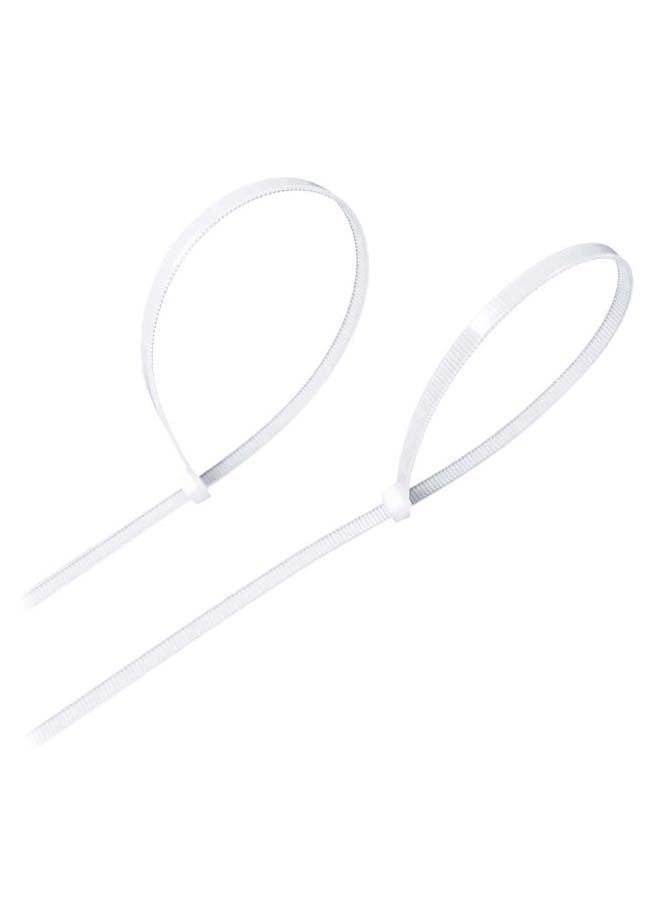 500-Piece Portable Durable Self Locking Nylon Cable Tie Set White 200 x 2.8mm