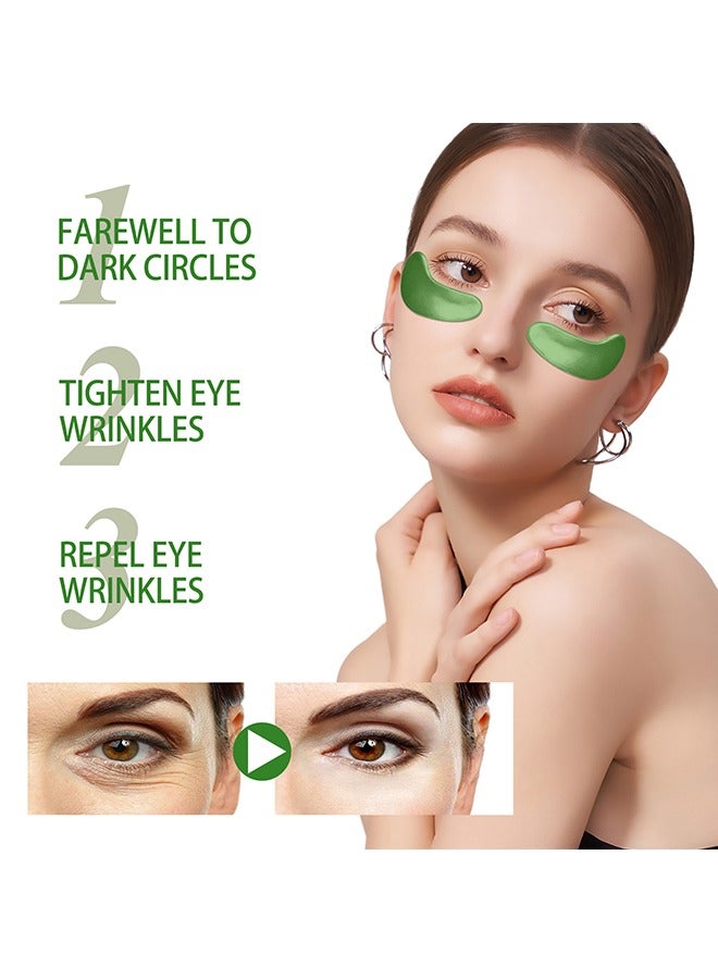 EELHOE 30 Pairs Seaweed Eye Mask - Under Eye Patches with Collagen and Hyaluronic Acid, Seaweed Tightening Eye Mask - Hydrating Green Eye Gel Pads for Puffy Eyes, Wrinkles, Dark Circles and Bags Under Eyes - Image 4