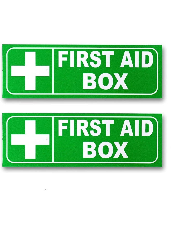 BPA® First Aid B Sign Sticker Decal - Easy to Mount Weather Resistant Long Lasting Ink Size (9" x 3") - Image 1