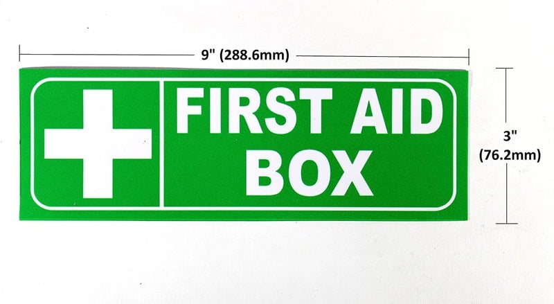 BPA® First Aid B Sign Sticker Decal - Easy to Mount Weather Resistant Long Lasting Ink Size (9" x 3") - Image 2