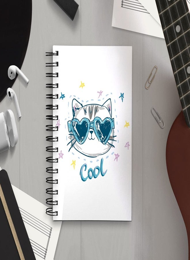 Vprint Quality Unruled Diary Notebook Drawing Pad Planner A5 Size,100 GSM 160 Pages(White Cool Cat) - Image 2