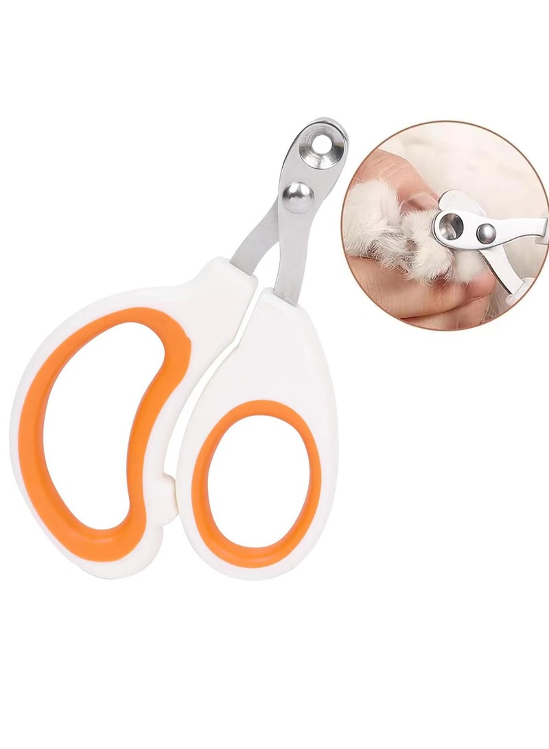 Bukela Cat Nail Clippers with Circular Cut Hole -Avoid Over Cutting Pet Nail Clippers -Sharp Angled Blade Professional Paw Trimmer Set for Novice Pet Families (Orange) - Image 3