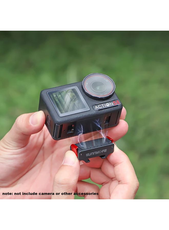 محول حذاء بارد مغناطيسي للإطلاق السريع لإضاءة التعبئة وإكسسوارات الميكروفون لأجهزة OSMO Action 5 Pro 4 3 - Image 5