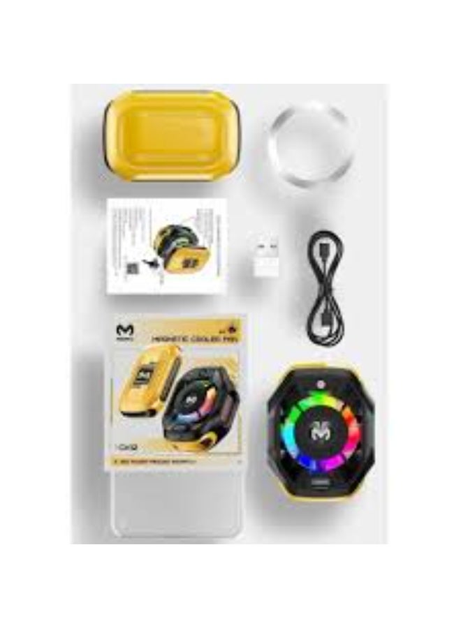 MEMO CX12 Magnetic Mobile Cooler – Gaming Phone Radiator & Phone Cooling Fan with LED Display, RGB Lights, Magnetic Mount & USB‑C/Battery Power – Fast Heat Control for Mobile Gaming - Image 2