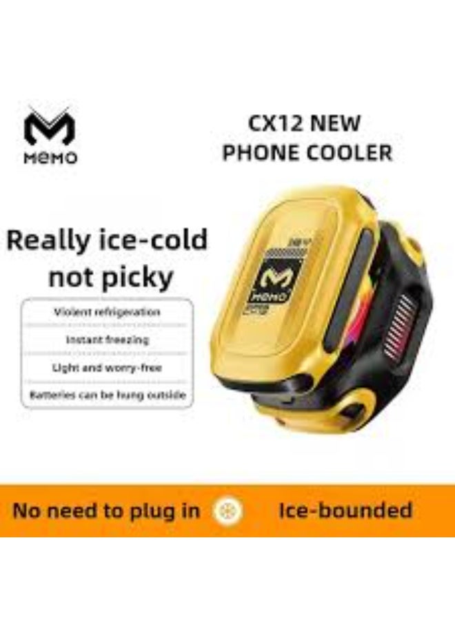 MEMO CX12 Magnetic Mobile Cooler – Gaming Phone Radiator & Phone Cooling Fan with LED Display, RGB Lights, Magnetic Mount & USB‑C/Battery Power – Fast Heat Control for Mobile Gaming - Image 1