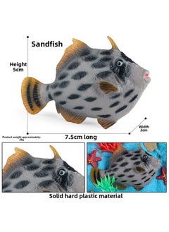 Children's Solid Simulation Ocean Life Models Great White Shark Megalodon Whale Shark Tiger Blue Whale Toys Ornaments-Color:M-3038 Sand Fish
