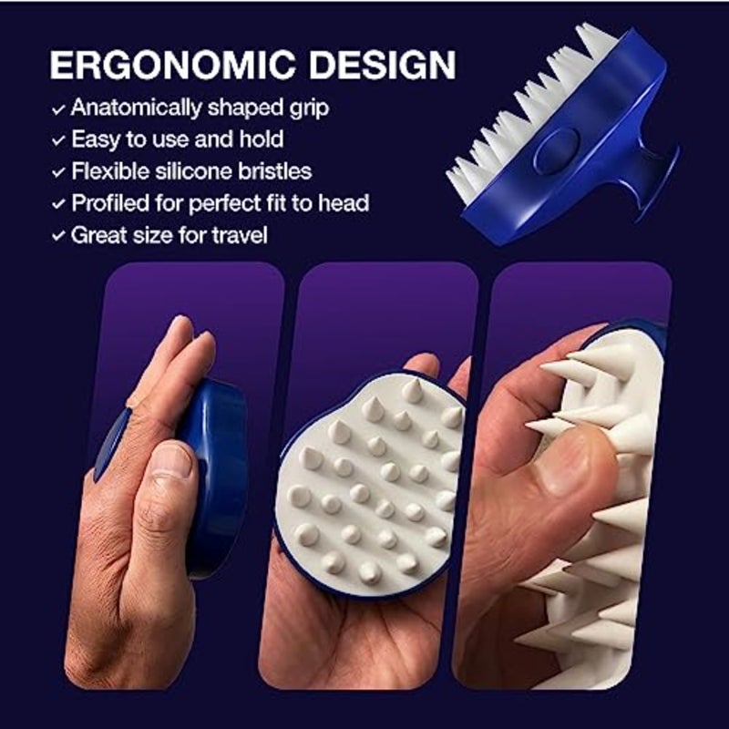 Head Massager for Hair Growth - Hair Loss Shampoo Shower Brush - Soft Silicone Scalp Scrubber for Dandruff Removal - Scalp Scrub Wash Tool - Image 4