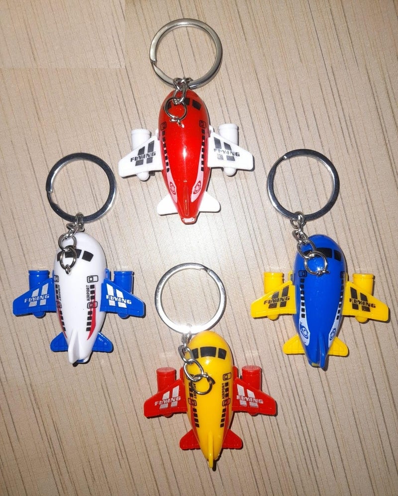 Laxmi Collection 10 Pcs Airplane Toy Keyrings Key Chains for Kids Boys Girls Children and Adults Birthday Return Gifts in Bulk Pinata Filler Multi-Color (Pack of 10) - Image 4