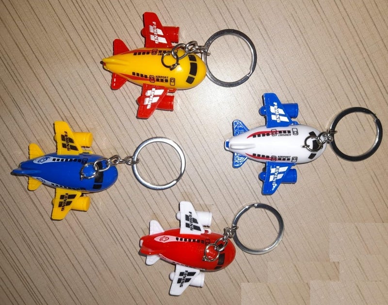 Laxmi Collection 10 Pcs Airplane Toy Keyrings Key Chains for Kids Boys Girls Children and Adults Birthday Return Gifts in Bulk Pinata Filler Multi-Color (Pack of 10) - Image 2