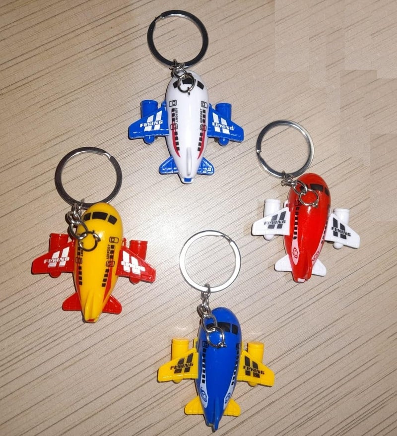 Laxmi Collection 10 Pcs Airplane Toy Keyrings Key Chains for Kids Boys Girls Children and Adults Birthday Return Gifts in Bulk Pinata Filler Multi-Color (Pack of 10) - Image 3