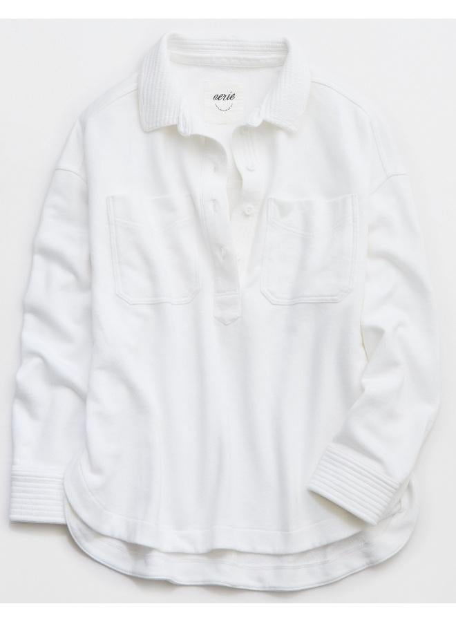 Aerie Aerie Popover Polo Sweatshirt  - Image 3