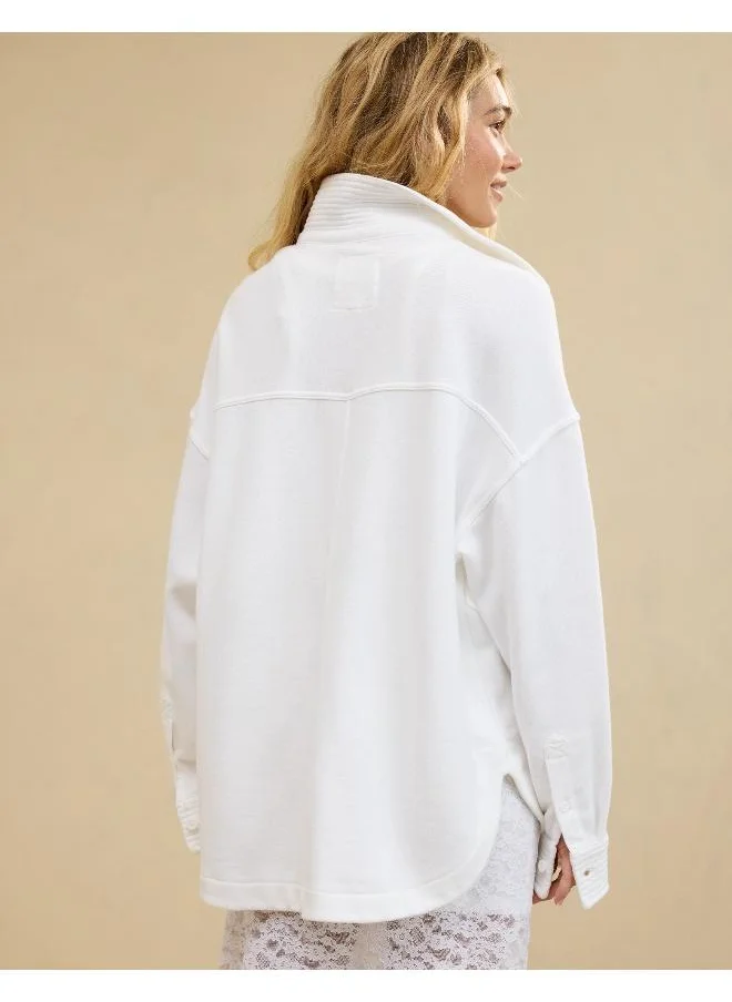 Aerie Aerie Popover Polo Sweatshirt