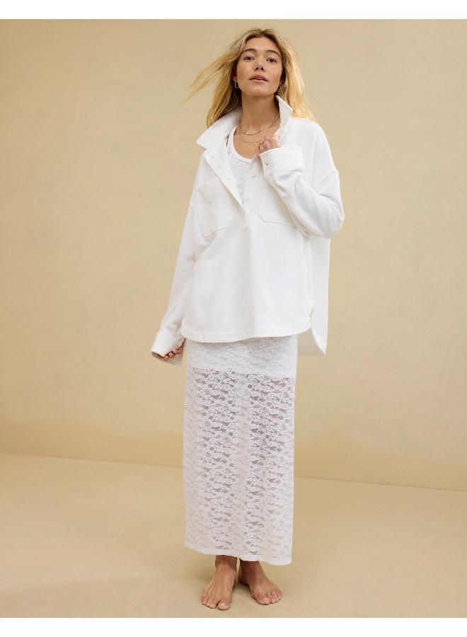 Aerie Aerie Popover Polo Sweatshirt  - Image 5