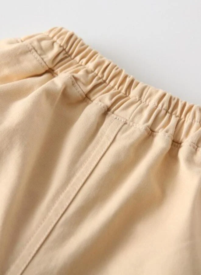 يونيكي Beige Regular Fit Mid Rise Solid Jogger Trouser