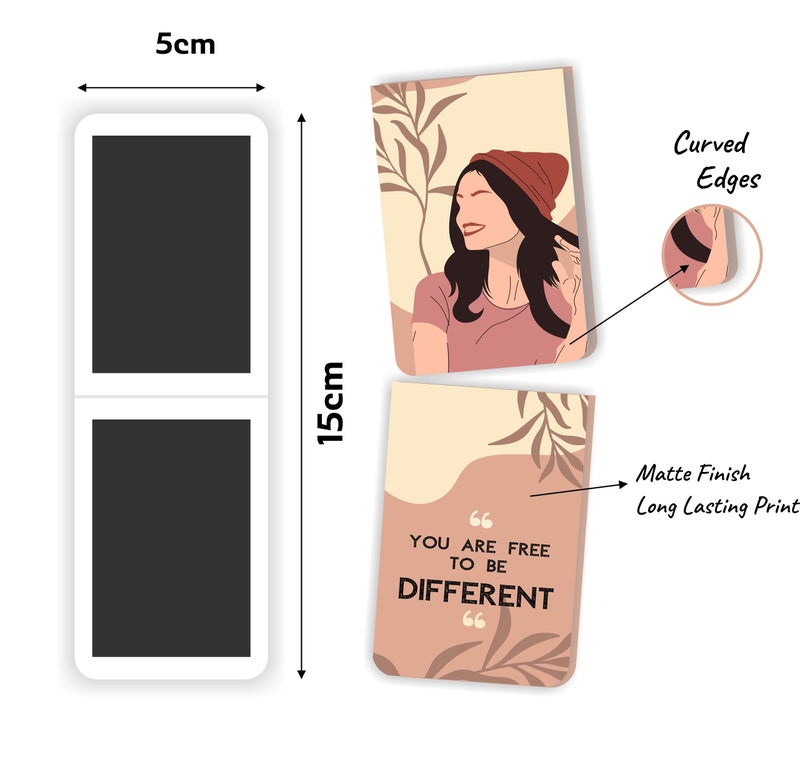 TOWNBUS Stylish Women Magnetic Bookmarks | Page Markers for Book Lovers | Kids | Best Gift Magnetic Clips with Lovely Quotes - Image 3