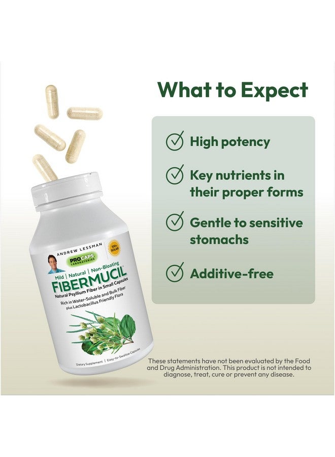 ANDREW LESSMAN Fibermucil 60 Capsules -Psyllium Husk Powder. Gently Promotes Regularity and Digestive Health. Rich in Fiber. Gentle, Easy, Effective. No Additives. Small Easy to Swallow Capsules - Image 4