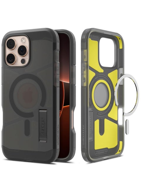 Tough Armor MagFit AI for iPhone 16 Pro Max Case Cover MagSafe with Kickstand (2024) - Frost Black