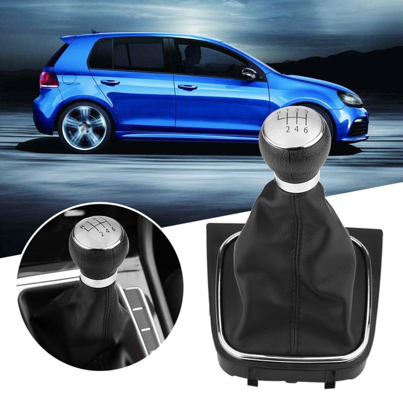 6 Speed Car Gear Shift Knob Lever Stick Gaitor Boot Cover for  Golf 6 MK5 MK6 Jetta 2005-2014 - Image 5